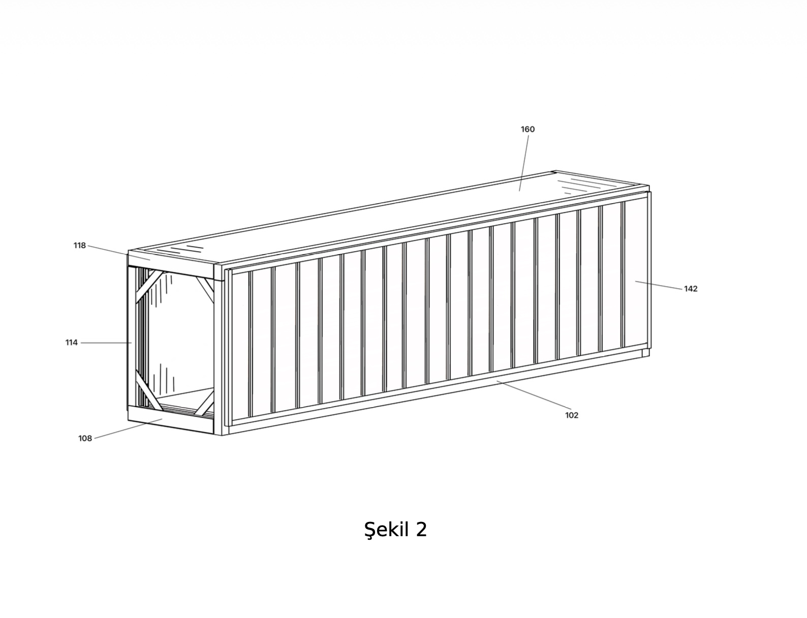 Patent drawing of the sealed transport configuration