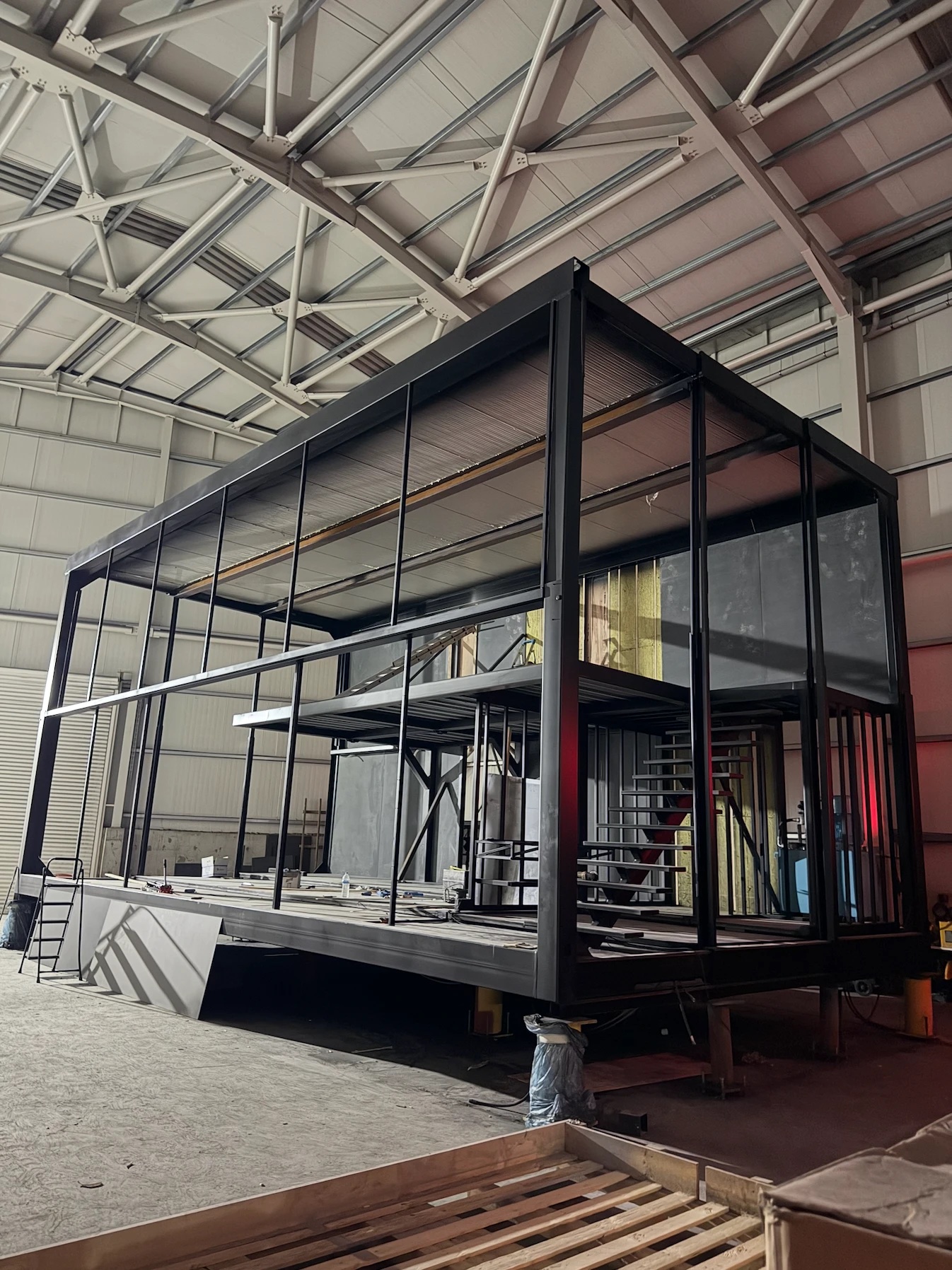 CyberVilla Pro steel primary structure inside the Istanbul facility